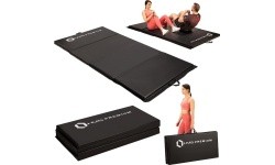 Gymnastic Foldable Mattress HMS Premium MGS01 2400x1200mm, Black