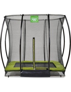 EXIT Silhouette ground trampoline 153x214cm with safety net - green