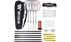 ALUMTEC 5566 BADMINTON SET 4 PCS +3 PCS SHUTTLECOCKS+NET+LINES WISH