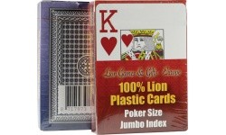 Lion pokerio kortos, viengubos, 100% plastikas