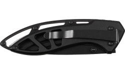 Sudedamas peilis FoxOutdoor, juodas, perforuota metalinė rankena