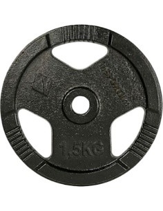Ketaus svorio diskas inSPORTline Hamerton, juodas, 1,25 kg, 30 mm