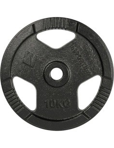 Ketaus svorio diskas inSPORTline Hamerton, juodas, 10 kg, 30 mm