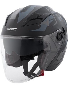 Atviro tipo šalmas W-TEC Barcela Vermella - Black and grey