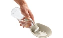 Silicone Bottle Hunter Letter 550ml, with a Bowl, Beige