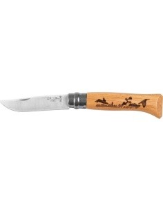 Opinel knife 8 inox oak Animal series - hare