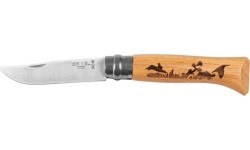 Opinel knife 8 inox oak Animal series - hare