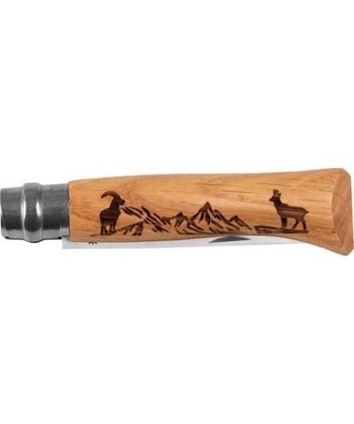 Opinel knife 8 inox oak Animal series - chamois