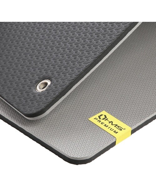 Fitnness Mat HMS Premium MFK07 Light Grey-Black, 120x60cm, EVA 15mm