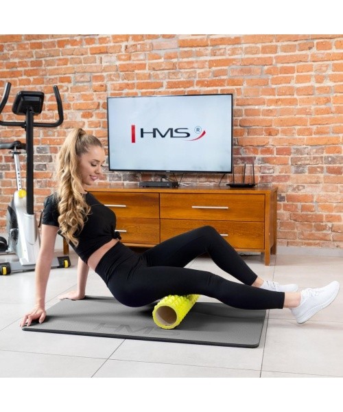 Fitnness Mat HMS Premium MFK07 Light Grey-Black, 120x60cm, EVA 15mm