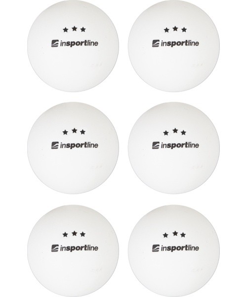 Table Tennis Balls inSPORTline Elisenda S3 – 6 Pcs. - White