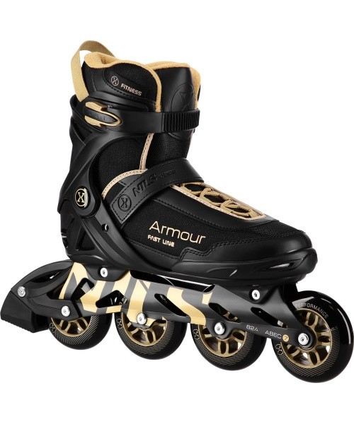 Riedučiai NA22151 Armour, juodi, 38 dydis, Nils Extreme - NA22151 INLINE SKATES ARMOUR BLACK GOLD SIZE 38  NILS EXTREME