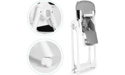 Feeding chair height adjustment eco leather straps double tray