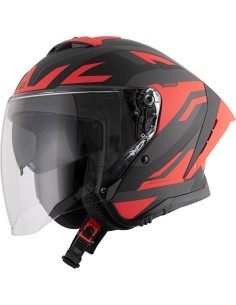 Motociklo šalmas W-TEC Voltik Graphic - Raudona
