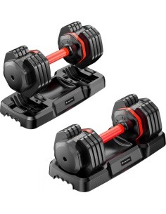 Reguliuojamų vienrankių hantelių rinkinys inSPORTline DuraBell® 2 x 6,5–24,5 kg