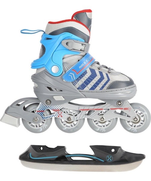 NH18192 4IN1 IN-LINE SKATES/HOCKEY ICE SKATES - Black / Green