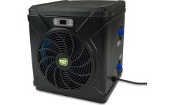 EXIT Wood pool ø488x122cm with sand filter pump and dome and heat pump - brown