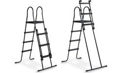 EXIT Black Leather baseinas ø450x122 cm su smėlio filtro siurbliu ir kupolu, juodas