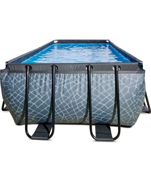 EXIT Stone pool 540x250x122cm with sand filter pump - grey