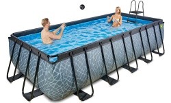 EXIT Stone pool 540x250x122cm with sand filter pump - grey