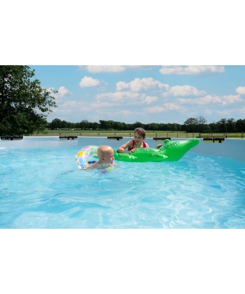 EXIT Stone pool ø450x122cm with sand filter pump - grey