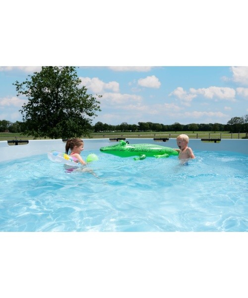EXIT Stone pool ø450x122cm with sand filter pump - grey