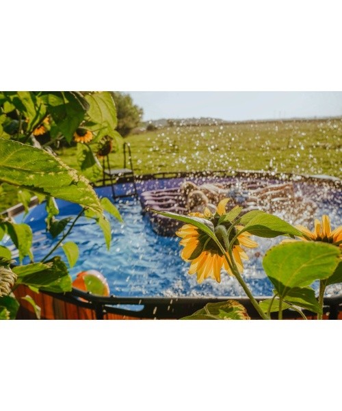 EXIT Stone pool ø427x122cm with sand filter pump - grey