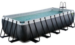 EXIT Black Leather pool 540x250x122cm with filter pump - black