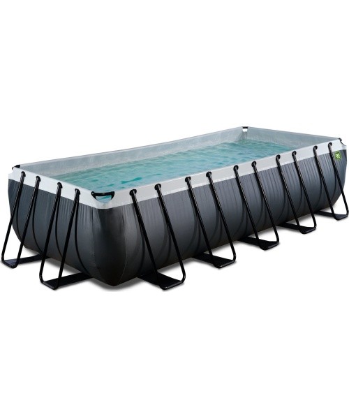 EXIT Black Leather pool 540x250x122cm with filter pump - black