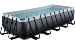 EXIT Black Leather pool 540x250x122cm with filter pump - black