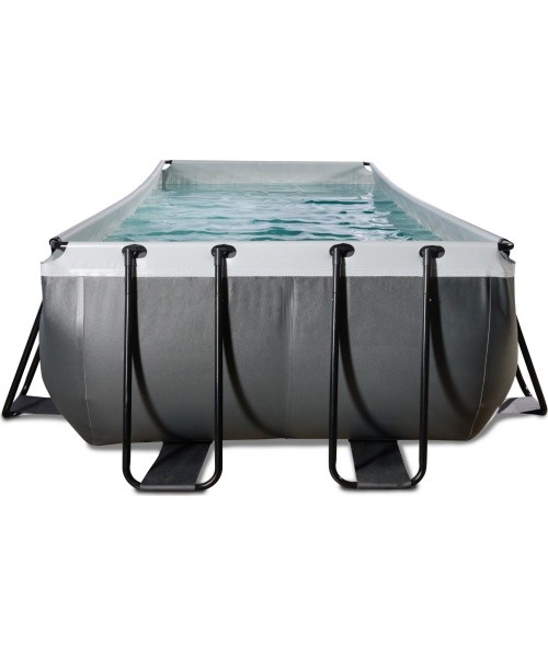 EXIT Black Leather pool 540x250x122cm with filter pump - black