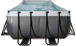 EXIT Black Leather pool 540x250x122cm with filter pump - black