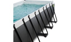 EXIT Black Leather pool 540x250x122cm with filter pump - black