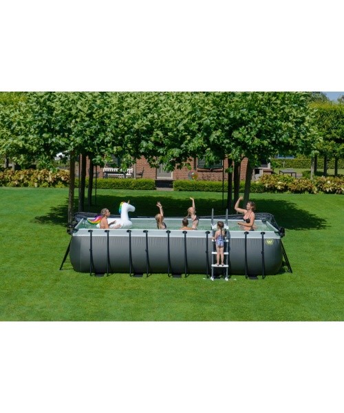 EXIT Black Leather pool 540x250x122cm with filter pump - black