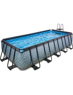 EXIT Stone pool 540x250x122cm with filter pump - grey
