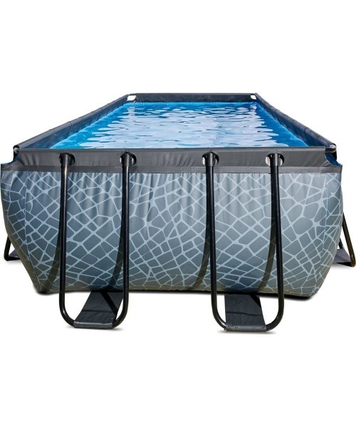 EXIT Stone pool 540x250x122cm with filter pump - grey