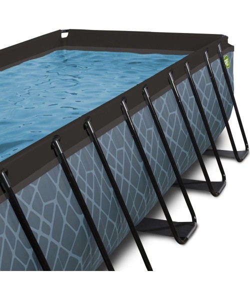 EXIT Stone pool 540x250x122cm with filter pump - grey