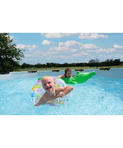 EXIT Stone pool ø450x122cm with filter pump - grey