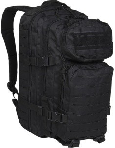 US BLACK LASER CUT ASSAULT BACKPACK SM