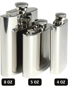 STAINLESS STEEL FLASK 4 OZ (110 ML)