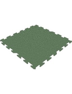 Rubber Tile Base Premium - Puzzle, Green