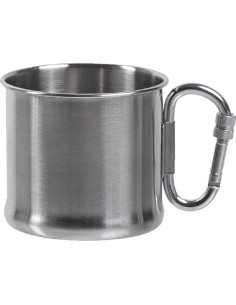 Nerūdijančio plieno puodelis su karabinu 500 ml