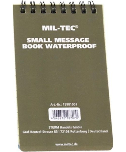 SMALL MESSAGE BOOK WATERPROOF