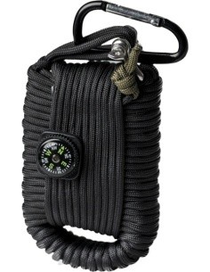 BLACK PARACORD SURVIVAL KIT LARGE
