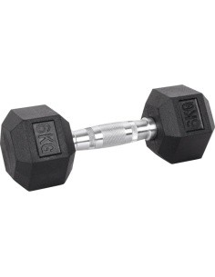 Šešiakampis hantelis inSPORTline Hexsteel 6 kg