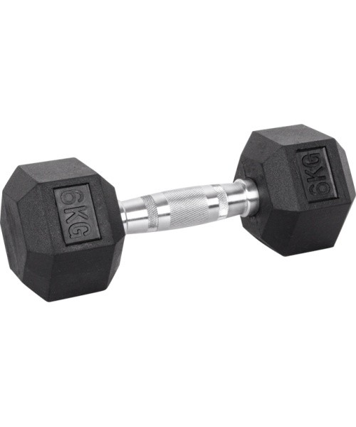 Šešiakampis hantelis inSPORTline Hexsteel 6 kg