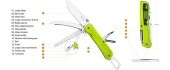 Pocket Knife Ruike LD4, Multifunctional, Green