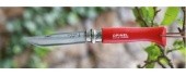 Knife Opinel Colorama 08 Inox Grab Red With a Strap
