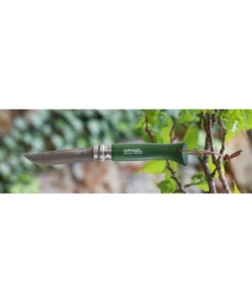 Knife Opinel Colorama 08 Inox Grab Khaki With a Strap