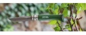 Peilis Opinel Colorama 08 Inox Grab Khaki su dirželiu